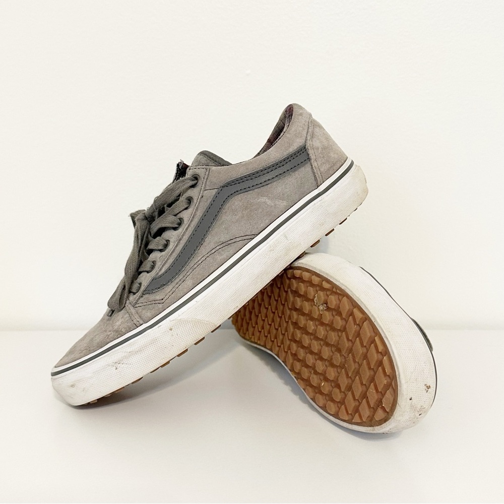 Vans Old Skool Gray Suede Canvas Lace Up Sneakers Shoes 7.5 W 6 M